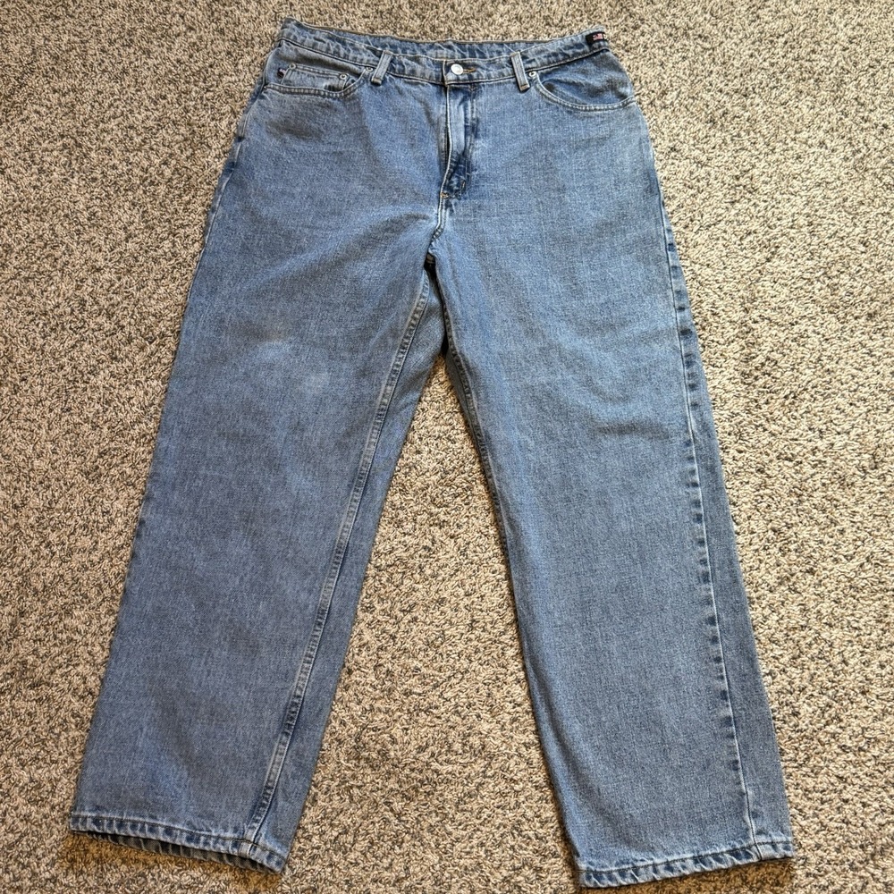 Polo Jeans Company Men's 34x30 Vintage 67 Loose Fit Jeans Light Wash 90s Y2k